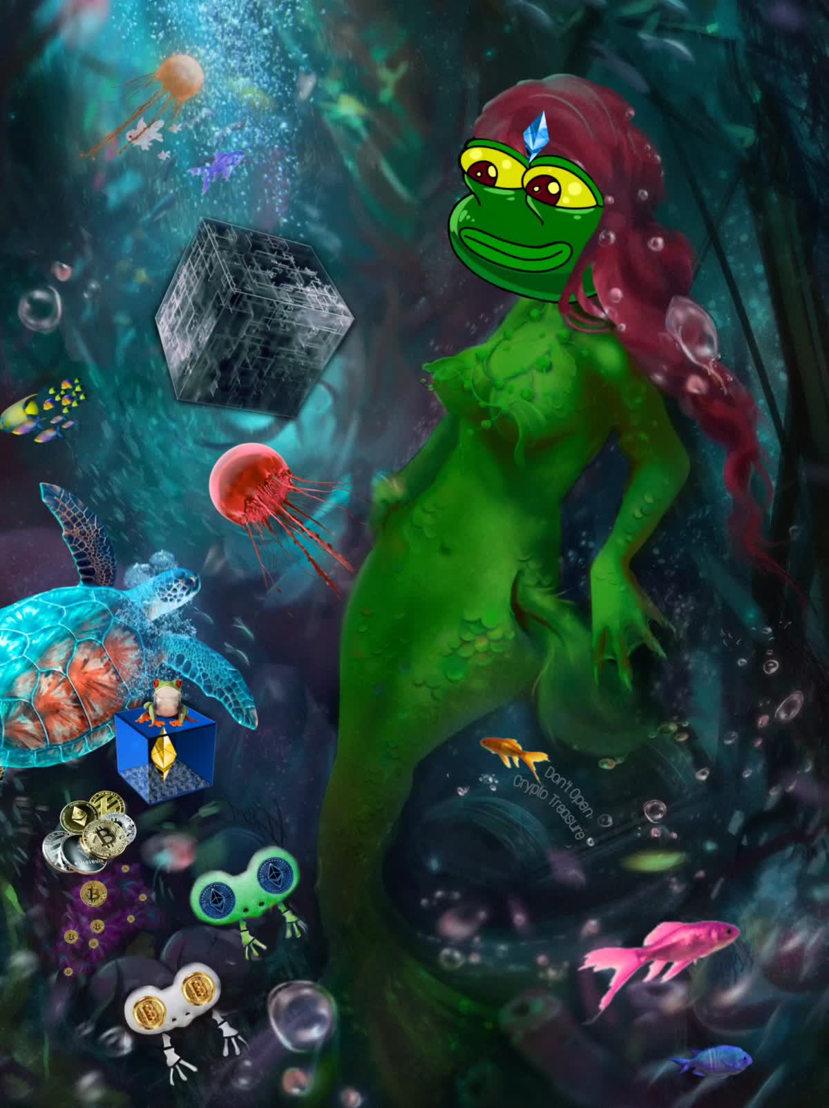 🐸Mermaid Pepe & The Treasure Of Cube🐸 | Foundation